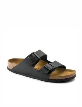 Sandalia Birkenstock W Arizona Piel Negro Horma Estrecha