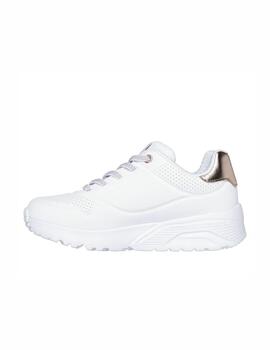 Zapatilla Skechers Kids Uno Lite Metallic Mode WHT