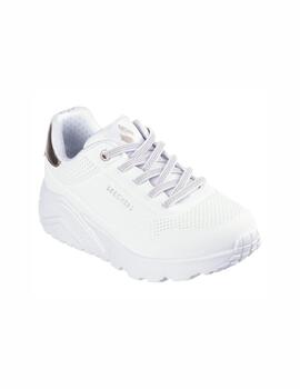 Zapatilla Skechers Kids Uno Lite Metallic Mode WHT