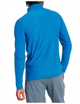 Camiseta NB M Space Dye 1/4 Zip L/S Royal