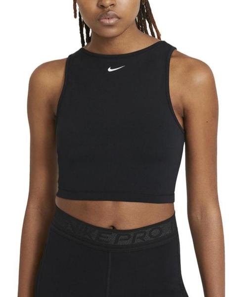 Policía comprador crítico Camiseta Crop Top Nike Mujer Negro