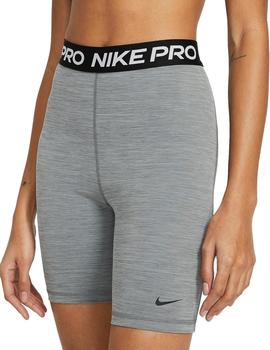 Malla Corta Nike High-Rise Mujer Gris