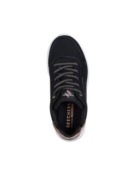 Zapatilla Skechers Kids Uno Lite Metallic Mode BLK