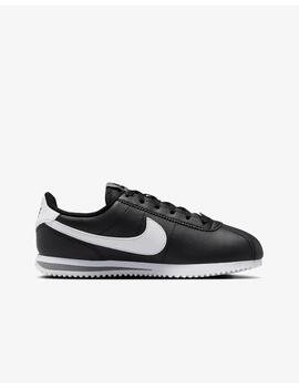 Zapatilla Nike GS Cortez Leather Negro/Blanco
