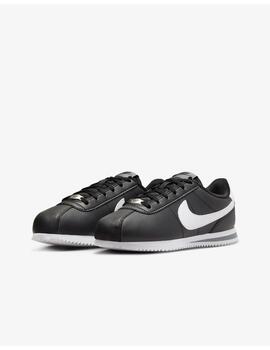 Zapatilla Nike GS Cortez Leather Negro/Blanco