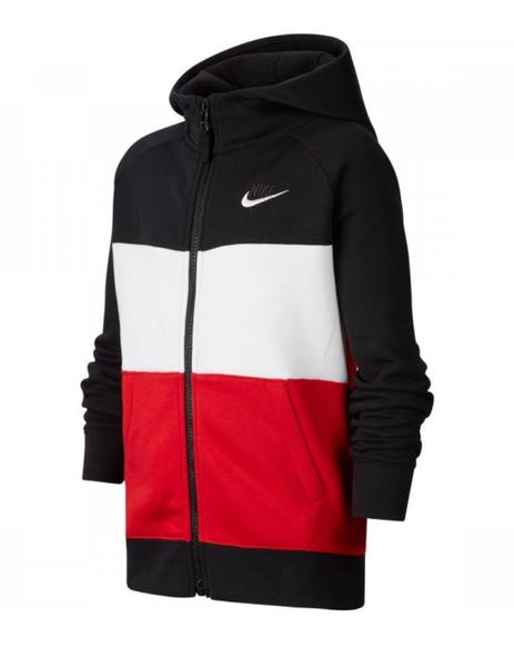 Chaqueta Nike FZ Niño Negro y Rojo