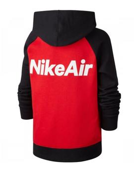 Chaqueta Nike Air FZ Niño Negro y Rojo