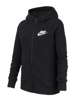 Sudadera Nike Full Zip Niña Negro