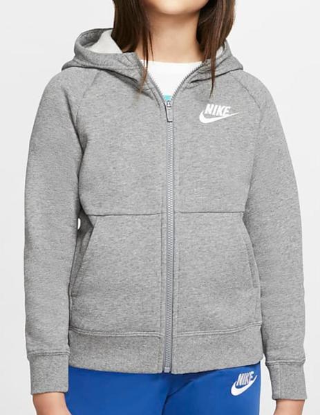 Atravesar Macadán Mareo Sudadera Nike Full Zip Niña Gris