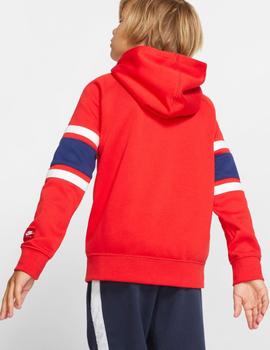 Sudadera Nike Air FZ Niño Rojo