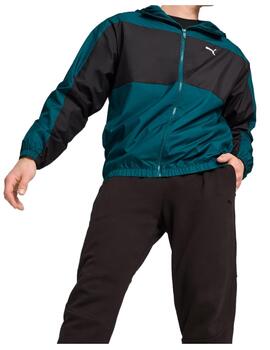 Cortavientos Puma M Mesh Windbreaker Verde/Negro