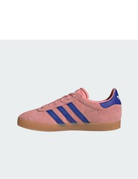 Zapatilla Adidas Gazelle J Rosa/Azul/Gum