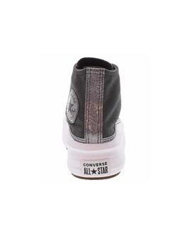 Zapatilla Converse GS Move Alta Lona Glitter Gris