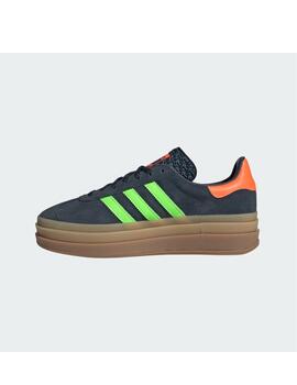 Zapatilla Adidas W Gazelle Bold Marino/Fluor