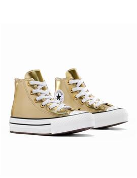 Zapatilla Converse Eva Platform Alta Metal PS Oro