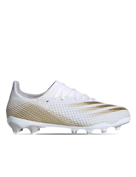 multa Roux Oxidar Botas Fútbol Adidas X Ghosted.3 MG Blanco y oro para niñ