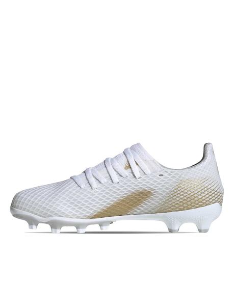 multa Roux Oxidar Botas Fútbol Adidas X Ghosted.3 MG Blanco y oro para niñ