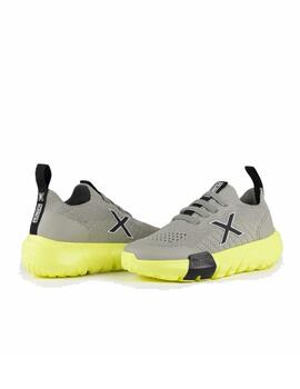 Zapatilla Munich PS Jony Kid 14 Gris/Amarillo