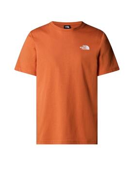 Camiseta TNF MN Box Nse Naranja/Blanco