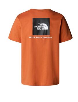 Camiseta TNF MN Box Nse Naranja/Blanco