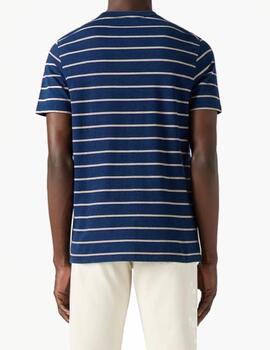 Camiseta Levis M Original HM Rayas Marino