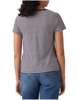 Camiseta Levis W Original VNeck Rayas Marino