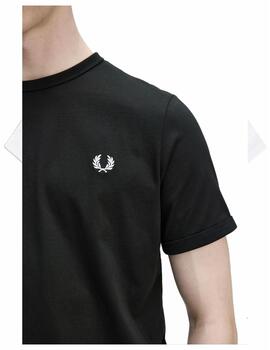 Camiseta Fred Perry M Ringer Negro