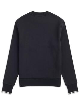 Sudadera Fred Perry M Crew Neck Negro
