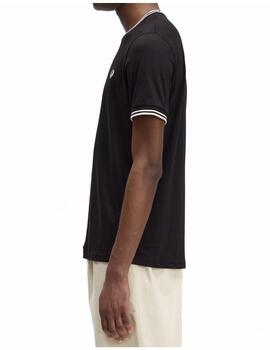 Camiseta Fred Perry M Twin Tipped Negro