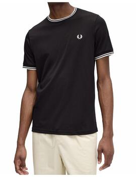 Camiseta Fred Perry M Twin Tipped Negro