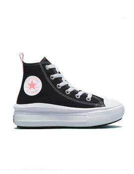 Zapatilla Converse Move Alta Lona PS Negro/Rosa