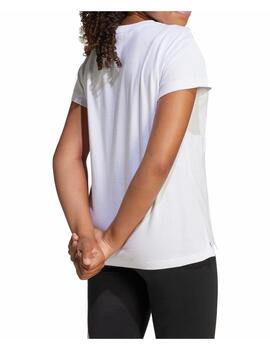 Camiseta Adidas JG Glam Blanco/Plata