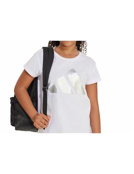 Camiseta Adidas JG Glam Blanco/Plata