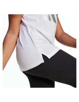 Camiseta Adidas JG Glam Blanco/Plata