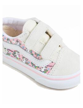 Zapatilla Vans TD Old Skool Skaticorn Blanco/Rosa