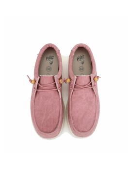 Zapatilla Walk In Pitas W Wallabi Washed 52 Rosa