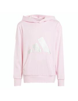 Sudadera Adidas JG Glam Hoodie Rosa/Plata