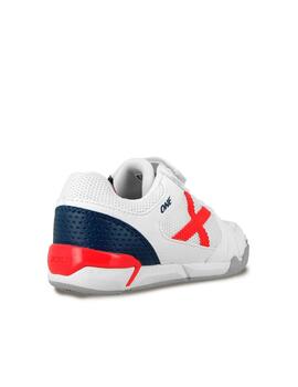 Zapatilla Munich One Kid VCO 71 Blanco/Rojo