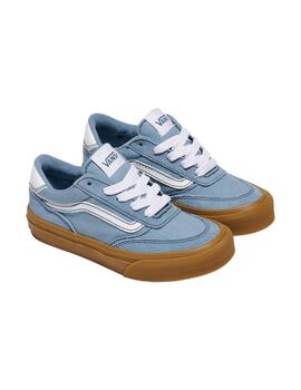Zapatilla Vans YT Brooklyn Ls Azul/Blanco/Gum