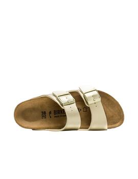 Sandalia Birkenstock W Arizona BS Piel Oro Horma Estrecha