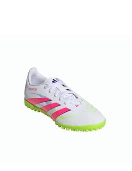 Bota Adidas J Predator Club TF Blanco/Flúor