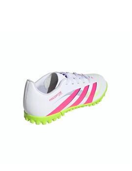 Bota Adidas J Predator Club TF Blanco/Flúor