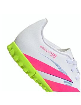 Bota Adidas J Predator Club TF Blanco/Flúor