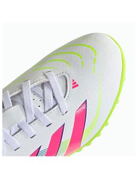 Bota Adidas J Predator Club TF Blanco/Flúor