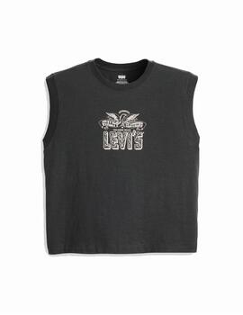 Camiseta Levis W Tank Deco Logo Negro