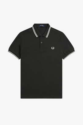 Polo Fred Perry M Twin Tipped Gris para hombre