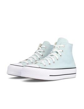 Zapatilla Converse Platform Alta Lona Verde Claro