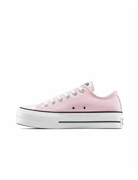 Zapatilla Converse Platform Baja Lona Rosa Claro