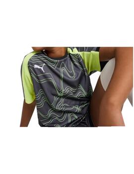 Camiseta Puma J Individual Liga Graphic Gris/Flúor
