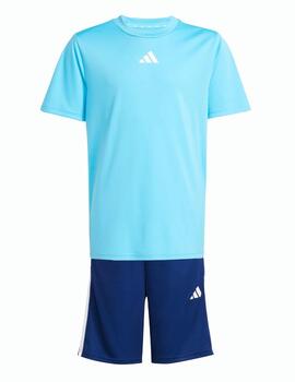 Conjunto Adidas J TR-ES 3S Azul/Marino